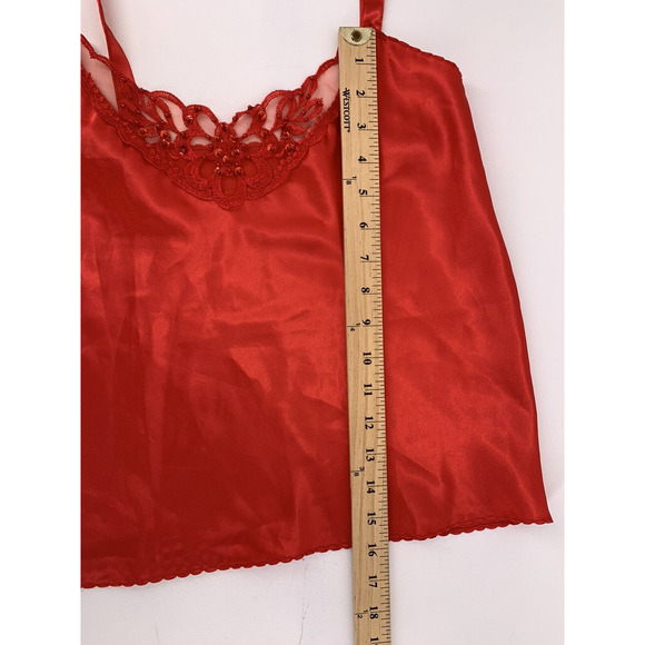 Vintage Chic by H.I.S. Red Satin Camisole S-M - Picture 8 of 9